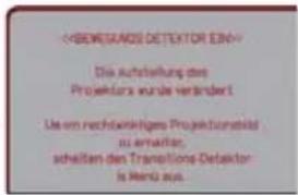 Die aufstellung des Projektors wurde verbindert Us am rechtsanstiges Projektionsakt ni erwartet, schalten des Transitions-Defektor is Mehr aus...