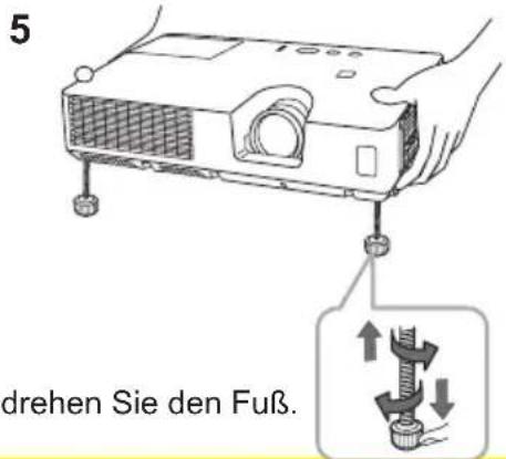 5 drehen Sie den Fuß.