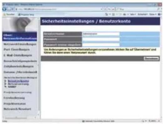 HITACHI CP-X2021WN - Sicherheitseinstellungen - 1
