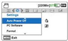 SAMSUNG HMX-F800SP - Auto Power Off (autom.Ausschalt) - 1