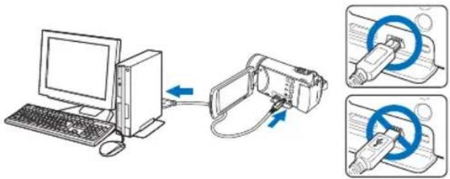 SAMSUNG HMX-H303SP - Das USB-Kabel verwenden - 1