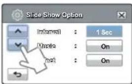 Slide Show Option Interval : 1 Sec Minute : On Foot : On