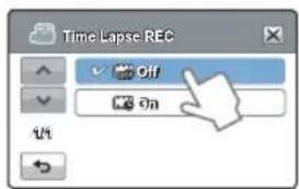 Time Lapse REC Off On