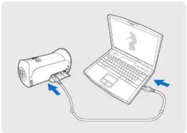 SAMSUNG HMX-T11WP - Das USB-Kabel verwenden - 1