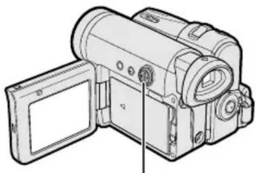 Line drawing of a digital camera with open lid and screen (no text or symbols)