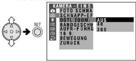 KAMERA -EINS FOTO SCHNA SCHNAPP-EF DGTL ZOOM. AUS 40 300 16.9: BEWEGUNG ZURÜCK