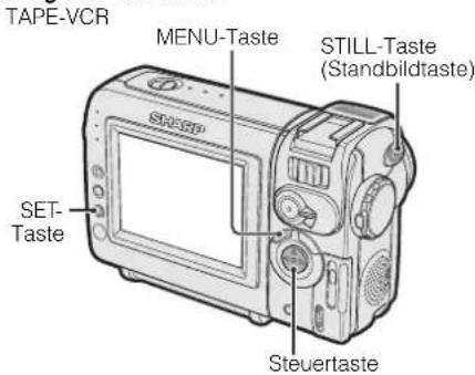 TAPE-VCR MENU-Taste STILL-Taste (Standbildtaste) SET- Taste Steuertaste