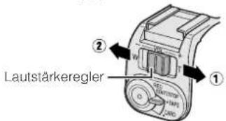 Lautstärkeregler ① ②
