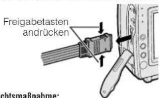Freigabetasten andrücken chtsmaßnahme: