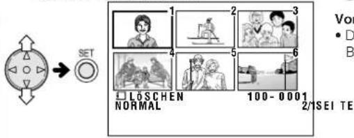 SET LÖSCHEN NORMAL 100 - 0001 2/SEI TE Vor • D Bi
