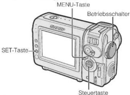 MENU-Taste Betriebsschalter SET-Taste Steuertaste