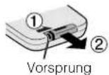 SHARP VL-NZ8S - Einsetzen der Batterie in die Fernbedienung (nur beim VL-NZ10 mitgeliefert) - 1