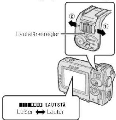 Lautstärkeregler ■■■■■■ LAUTSTÄ. Leiser ← Lauter