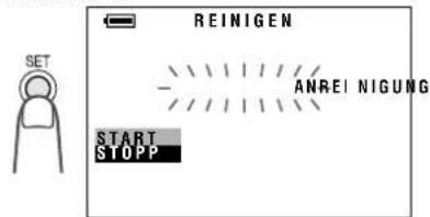 REINIGEN ANREINIGUNG START STOPP