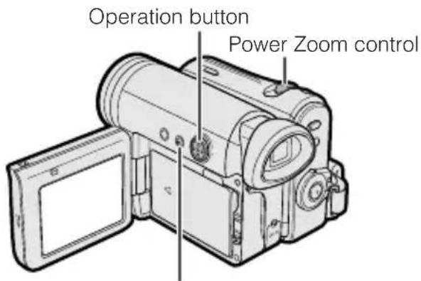Operation button, Power Zoom control