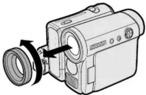 Diagram of a vintage camera with a scroll wheel and an arrow indicating rotation (no text or symbols present)