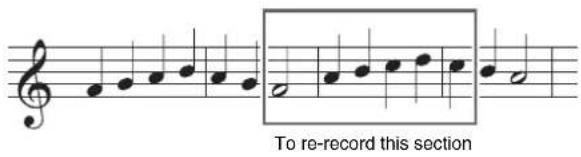 CASIO Celviano AP-6 - ■Performing Punch-in Recording for Areas Smaller than One Measure - 1