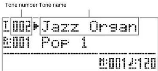 CASIO Celviano AP-6 - Use the 19 (√, ∧) buttons to select the tone you want. - 1