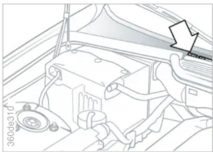 BMW 318i Convertible (1998) - Power steering fluid Vehicle Identification Number - 2