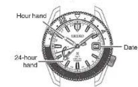 Hour hand 24-hour hand Date