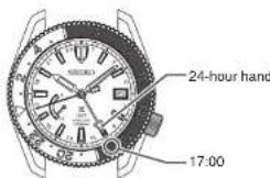24-hour hand 17:00