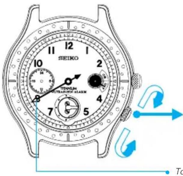 SEIKO TITANGUM ULTRASCHIC ALARM To
