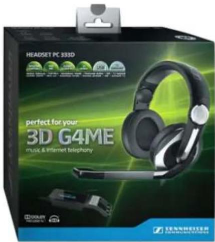 HEADSET PC 333D perfect for your 3D G4ME music & Internet telephony TODALY HOLDEN SINNHEISER TENNHEISER
