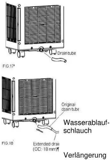 Drain tube FIG.17 Original drain tube Wasserablauf- schlauch FIG.18 Extended-drain (OD: 18 mm) Verlängerung