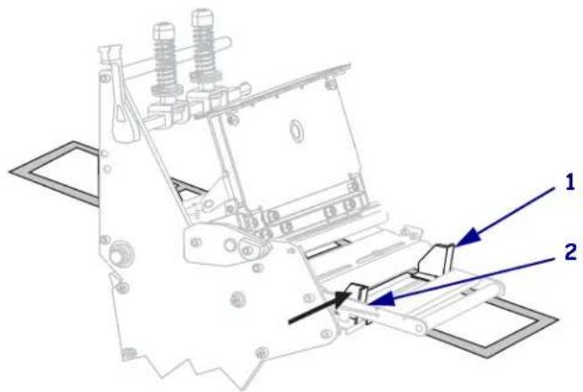 ZEBRA 105SLPlus - Zusätzliche Schritte für den Aufwickelmodus - 9