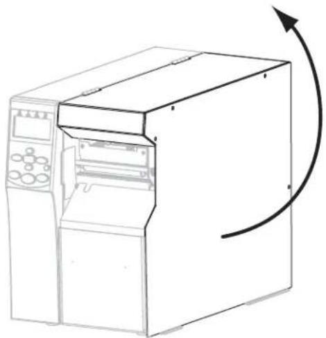 ZEBRA 105SLPlus - Führen Sie zum Einlegen des Farbbands die folgenden Schritte aus: - 1