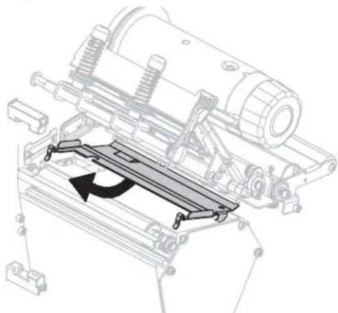 ZEBRA 105SLPlus - So reinigen Sie die Klemmplatte: - 5