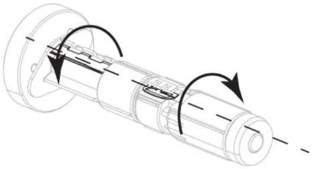 ZEBRA 105SLPlus - Führen Sie zum Einlegen des Farbbands die folgenden Schritte aus: - 3