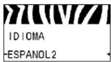 ZEBRA 105SLPlus - Auswählen der Anzeigesprache - 8