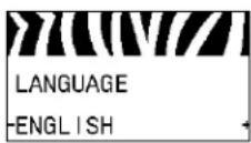 ZEBRA 105SLPlus - Auswählen der Anzeigesprache - 17
