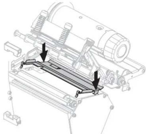 ZEBRA 105SLPlus - So reinigen Sie die Klemmplatte: - 7
