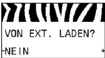 VON EXT. LADEN? -NEIN +