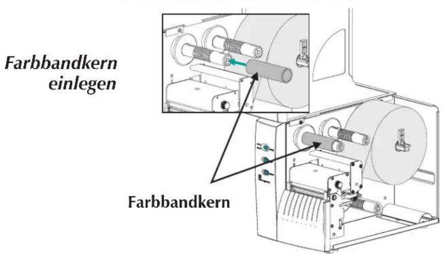 Farbbandkern einlegen Farbbandkern