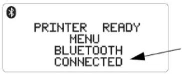 PRINTER READY MENU BLUETOOTH CONNECTED