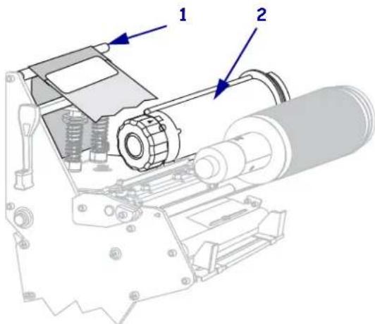 ZEBRA RXi4 - Führen Sie zum Einlegen des Farbbands die folgenden Schritte aus: - 9