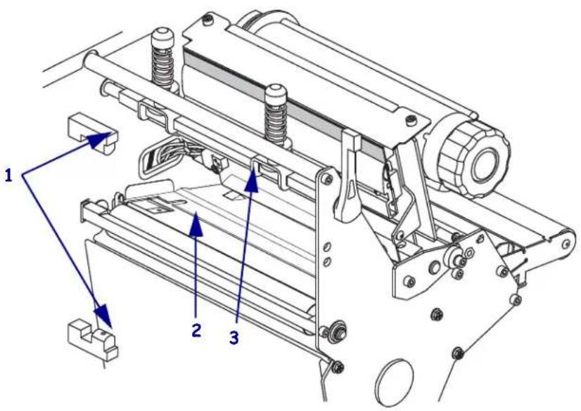 ZEBRA RXi4 - Position von Farbbandsensor und Sensoren für Etikettenverfügbarkeit - 1