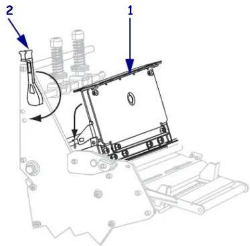ZEBRA RXi4 - Führen Sie zum Einlegen des Farbbands die folgenden Schritte aus: - 12