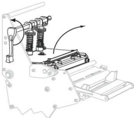 ZEBRA RXi4 - Führen Sie zum Einlegen des Farbbands die folgenden Schritte aus: - 6