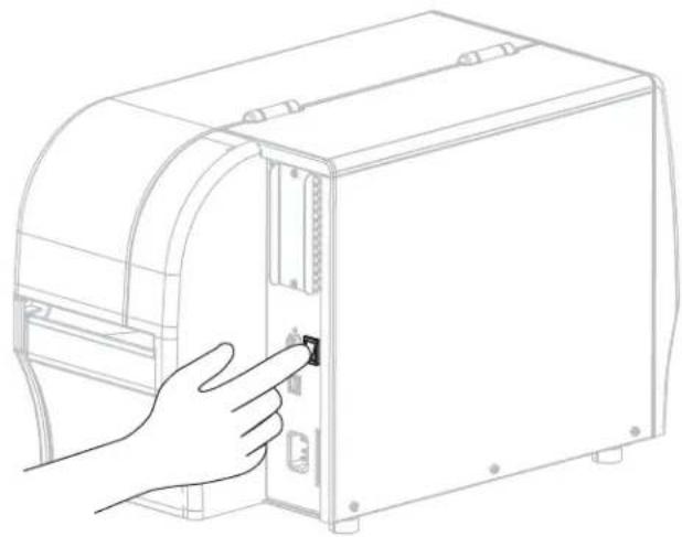 ZEBRA ZT210 - Um den Drucker ans Stromnetz anzuschließen, führen Sie die folgenden Schritte aus: - 3