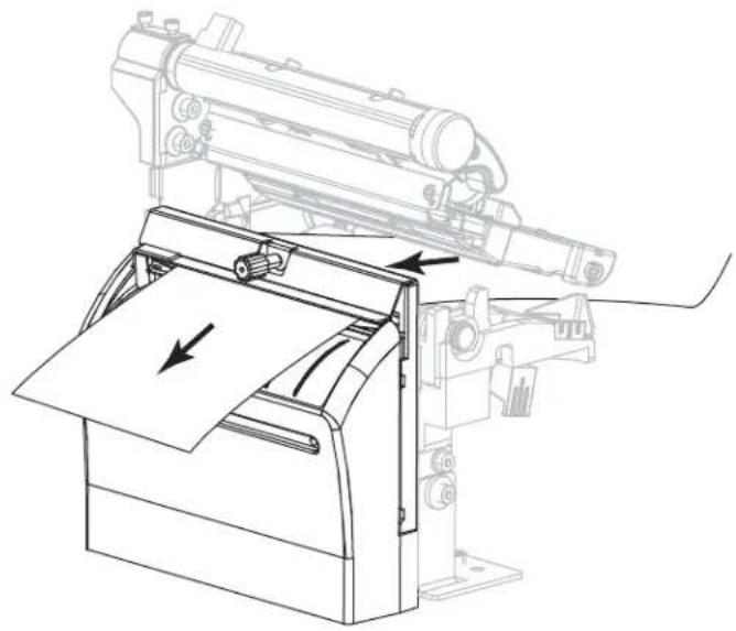 ZEBRA ZT210 - Zusätzliche Schritte für den Abziehmodus (mit oder ohne Aufwickeln des Trägermaterials) - 14