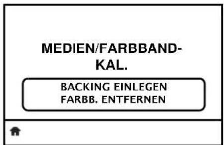 MEDIEN/FARBBAND- KAL. BACKING EINLEGEN FARBB. ENTFERNEN
