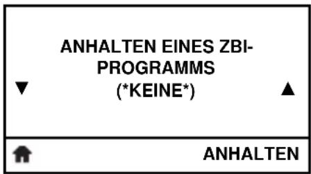 ANHALTEN EINES ZBI- PROGRAMMS (*KEINE*) ANHALTEN