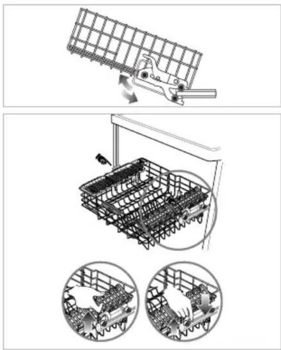 LG LD-2293THB - Verstellen der Korbhöhe (Oberkorb) - 1
