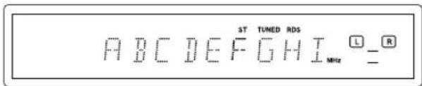 ST TUNED RDS A B C D E F G H I _ = R