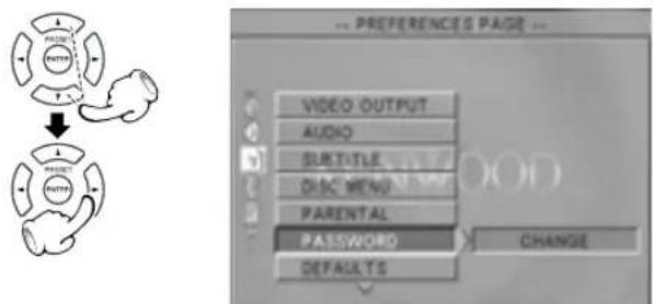 PICKLE HOTTER ↓ PICKLE HOTTER VICO OUTPUT AUDIO SUBTITLE DISC MENU PARENTAL PASSWORD DEFAULTS CHANGE