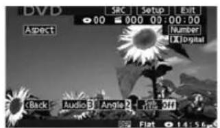 DVB SRC Setup Exit 00 00 00:00:00 Aspect Number DXDigital Back Audio 3 Angle 2 Off 14:56